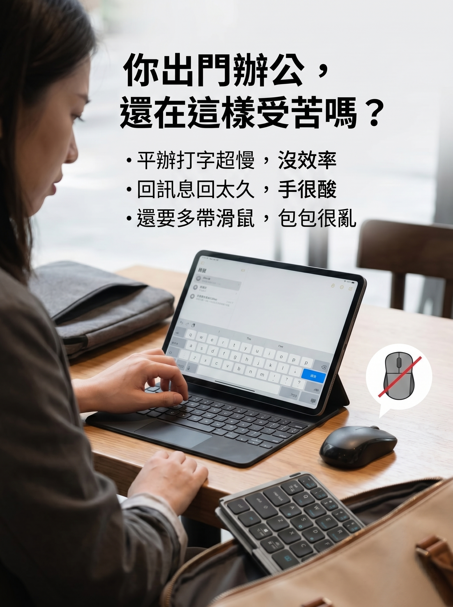 ZFold 折疊式藍牙鍵盤｜內建觸控板・手機平板筆電通用